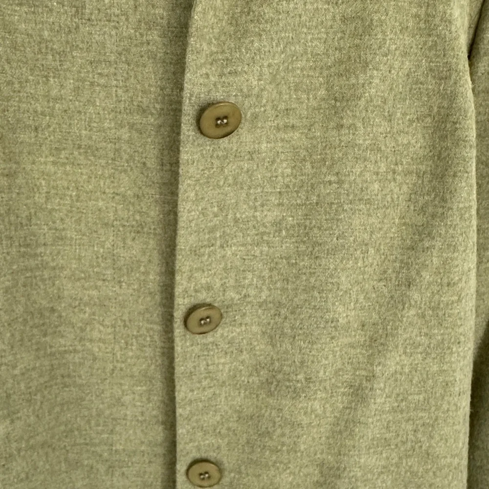 Vintage Selection de Givenchy Olive Green Parisian Wool Jacket Mink Fur Size 16W